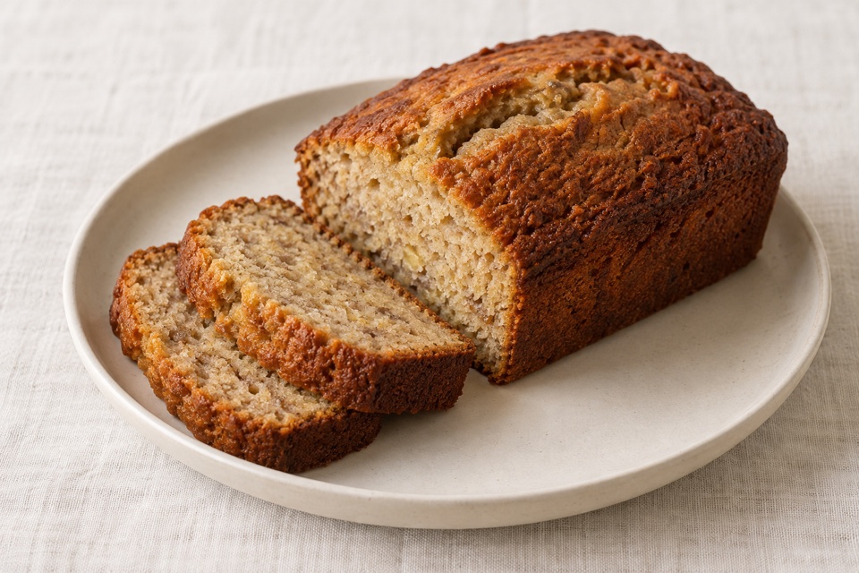 Banana loaf cake — finished dish