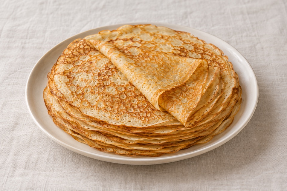 Dairy-free crepes — finished dish