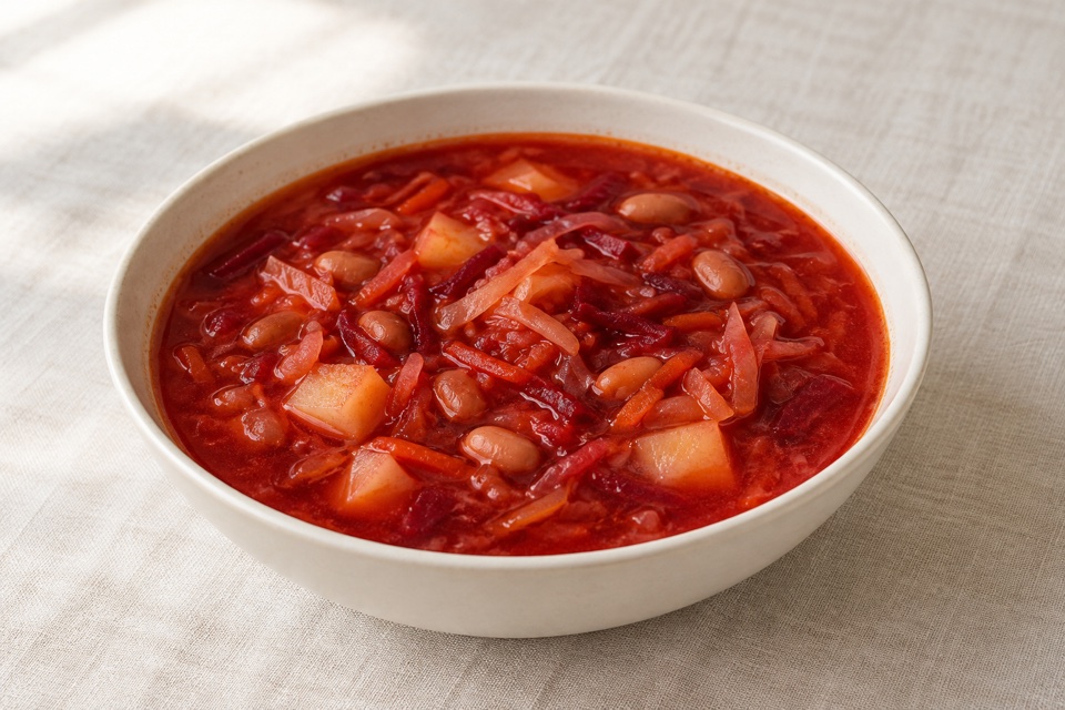Vegetarian borscht — finished dish