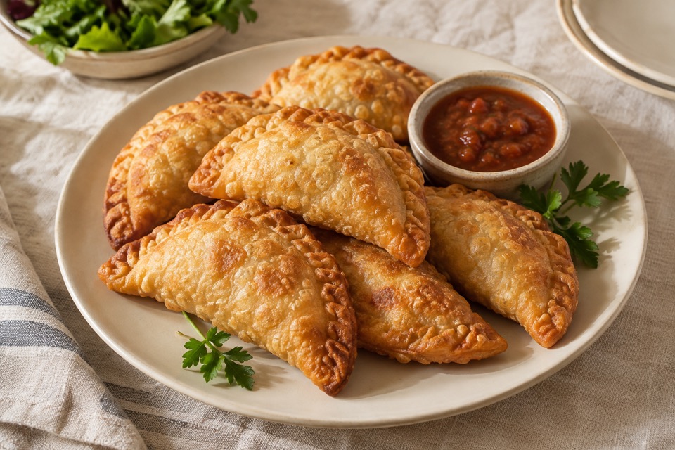 Чебуреки с мясом — иллюстрация готового блюда