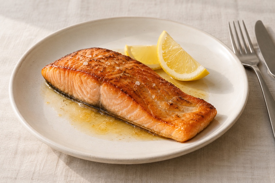 Pan-fried trout — finished dish