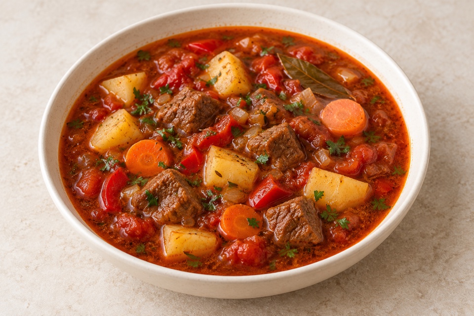 Hungarian goulash soup — finished dish