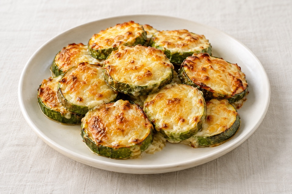 Cheesy baked zucchini — finished dish