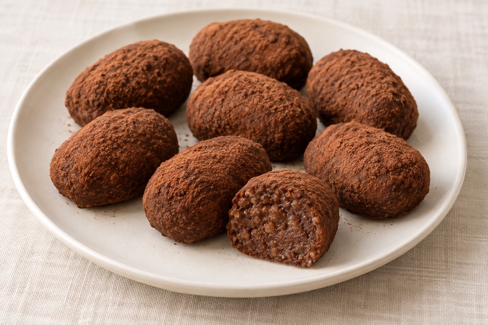Kartoshka chocolate biscuit cakes — finished dish
