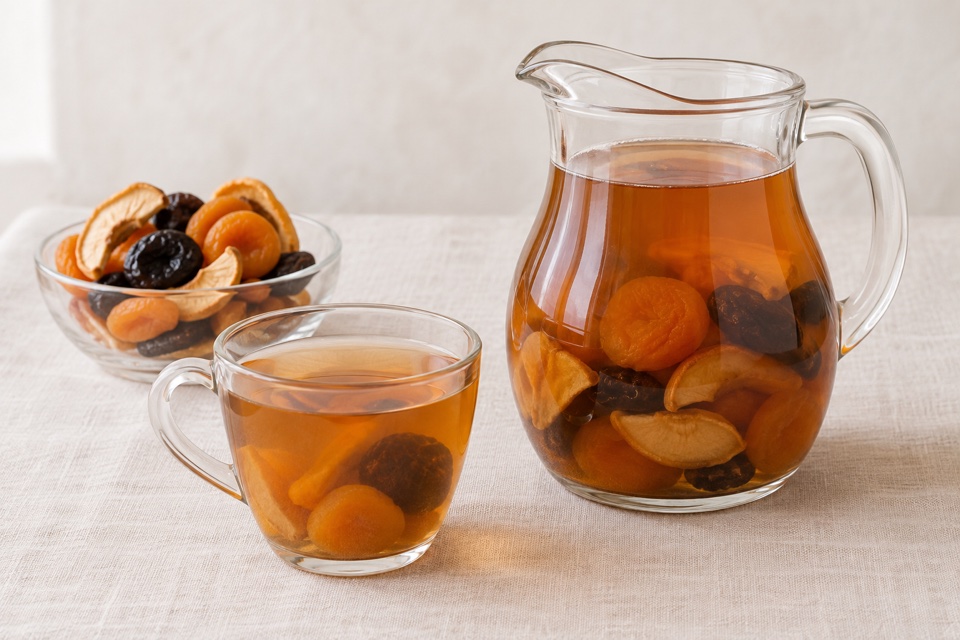 Dried fruit kompot — finished dish
