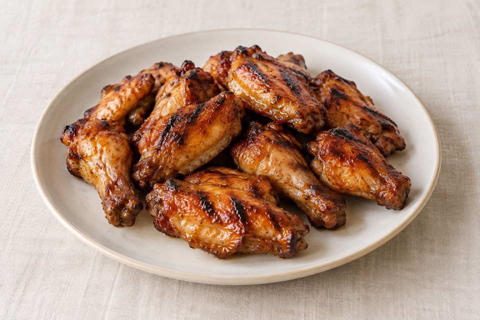 Grilled chicken wings — finished dish
