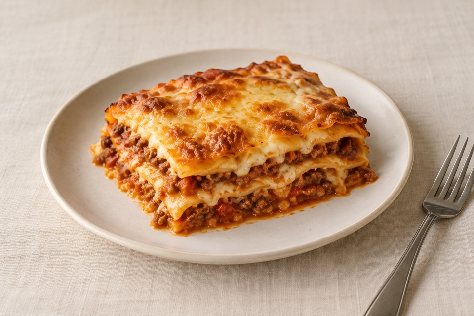 Minced-meat lasagna — finished dish