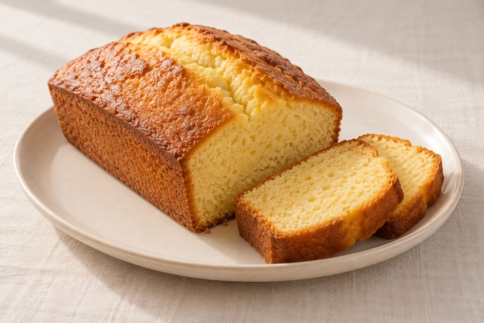Lemon loaf cake — finished dish