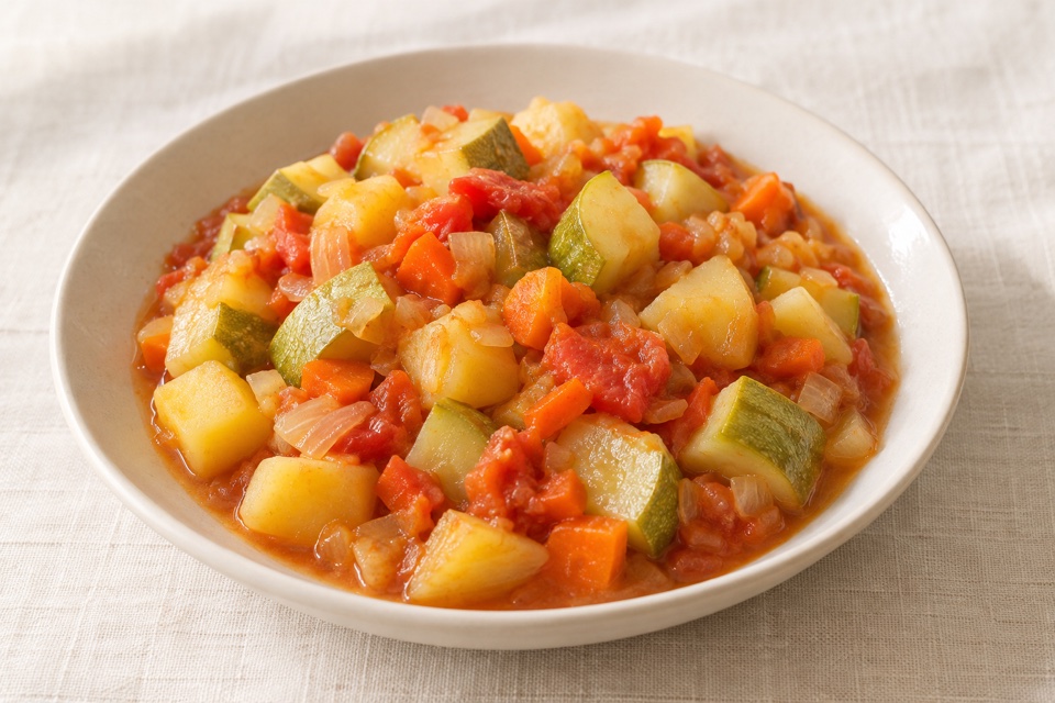 Zucchini and vegetable stew — finished dish