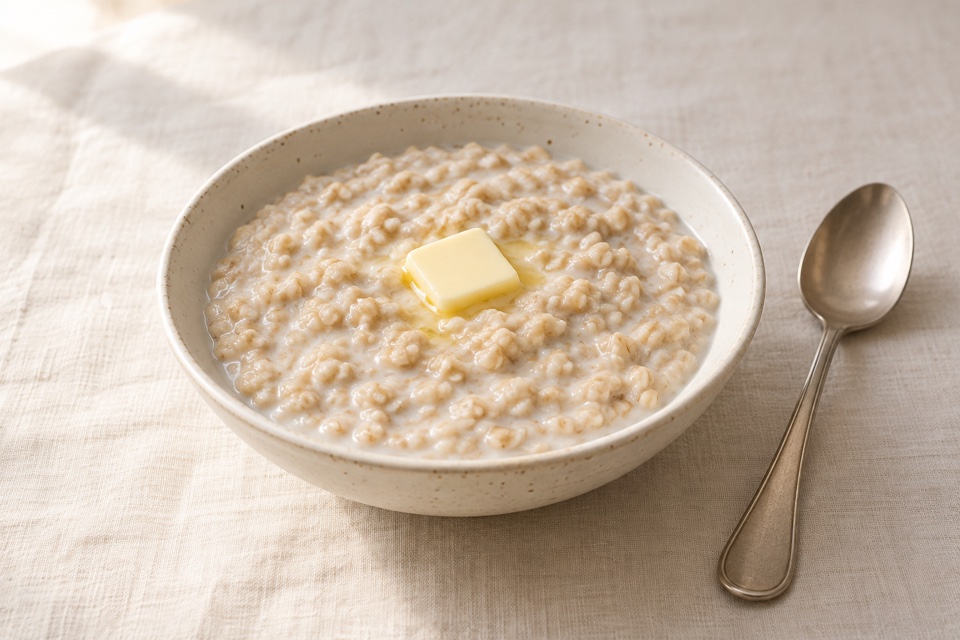 Milk oatmeal — finished dish