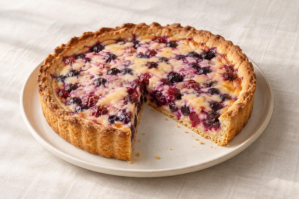 Berry shortcrust tart — finished dish