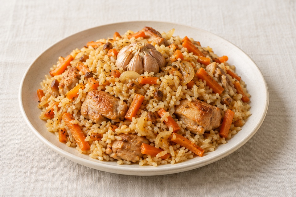 Chicken pilaf — finished dish