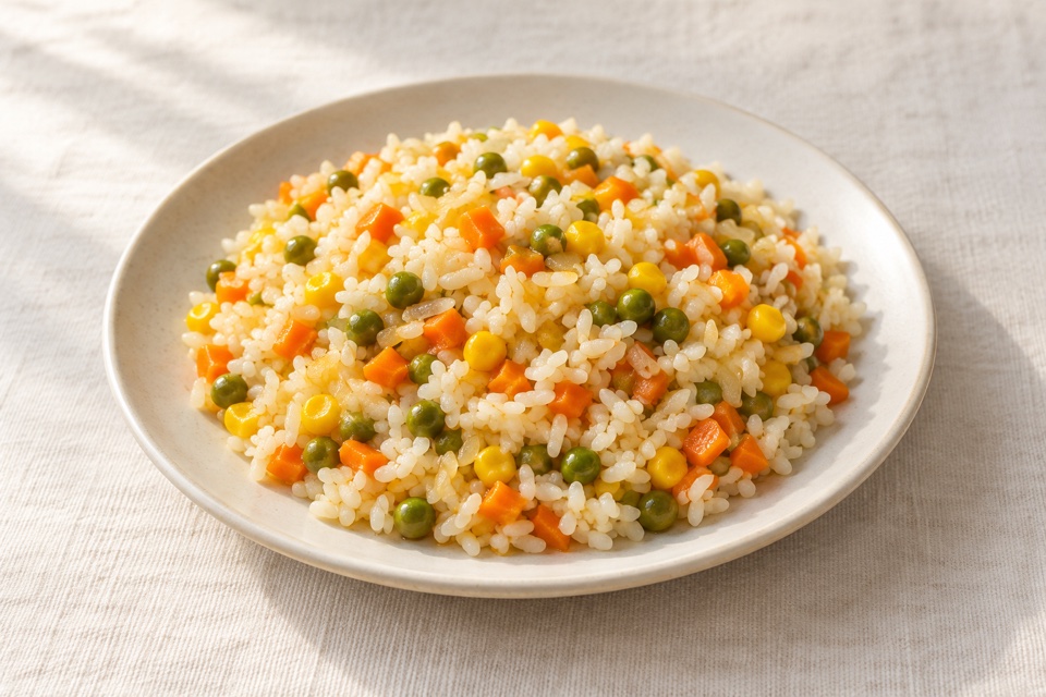 Rice with vegetables — finished dish