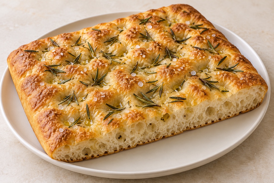 Rosemary focaccia — finished dish