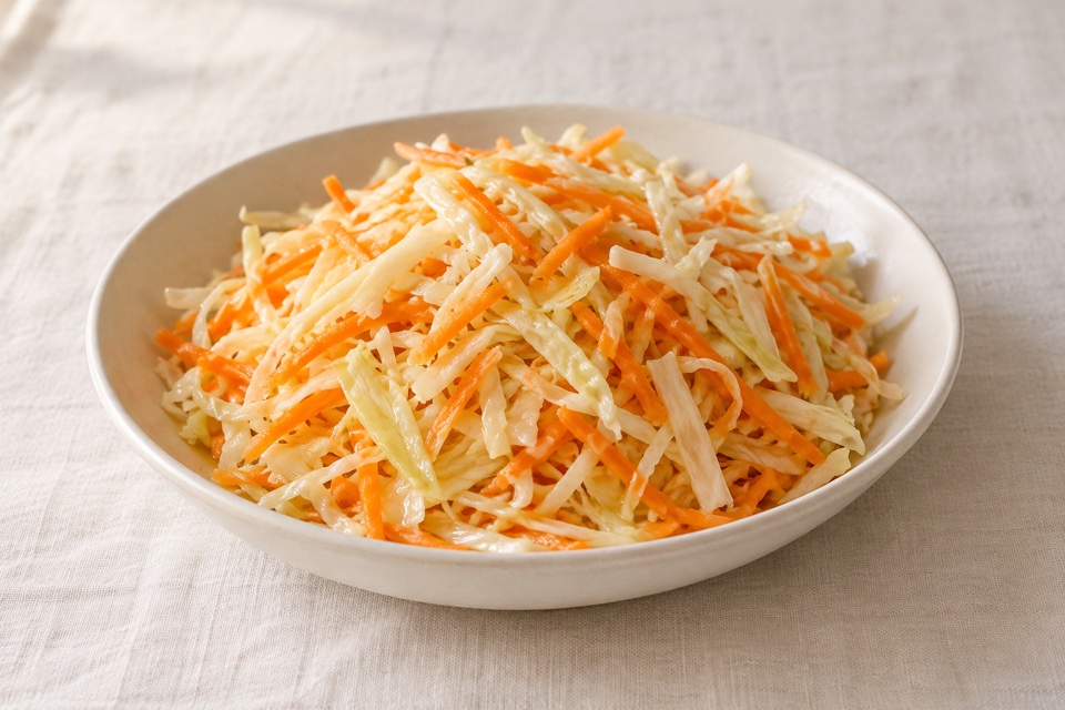 Cabbage and carrot salad — finished dish