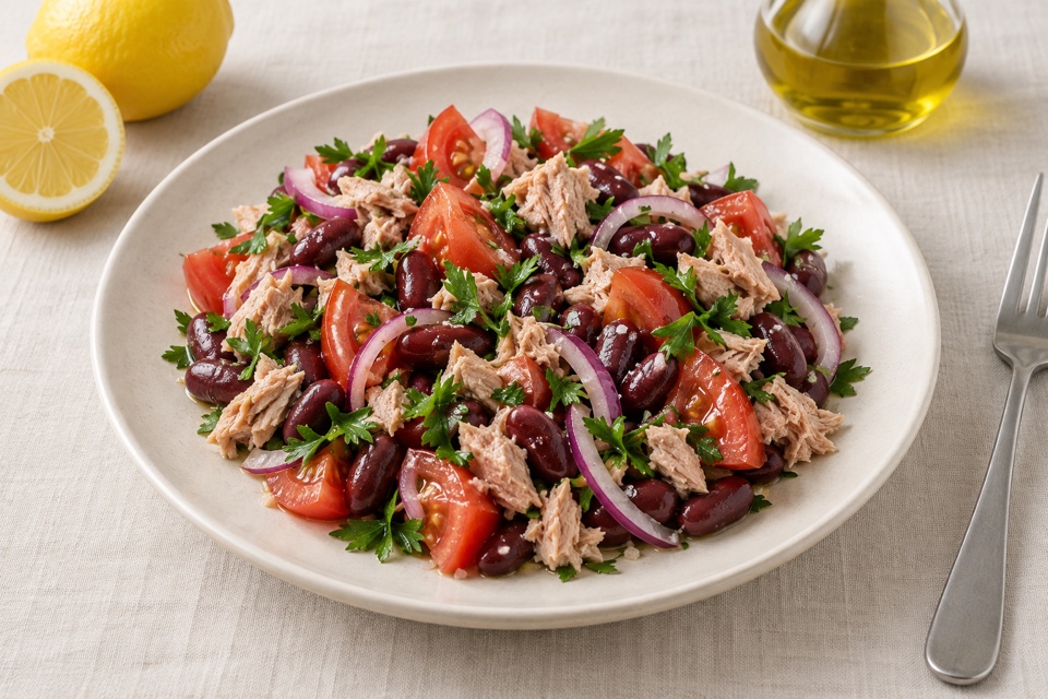 Tuna and bean salad — finished dish