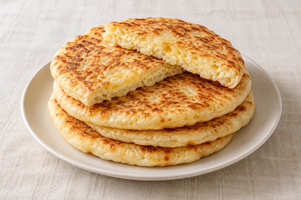 Kefir cheese flatbreads — finished dish