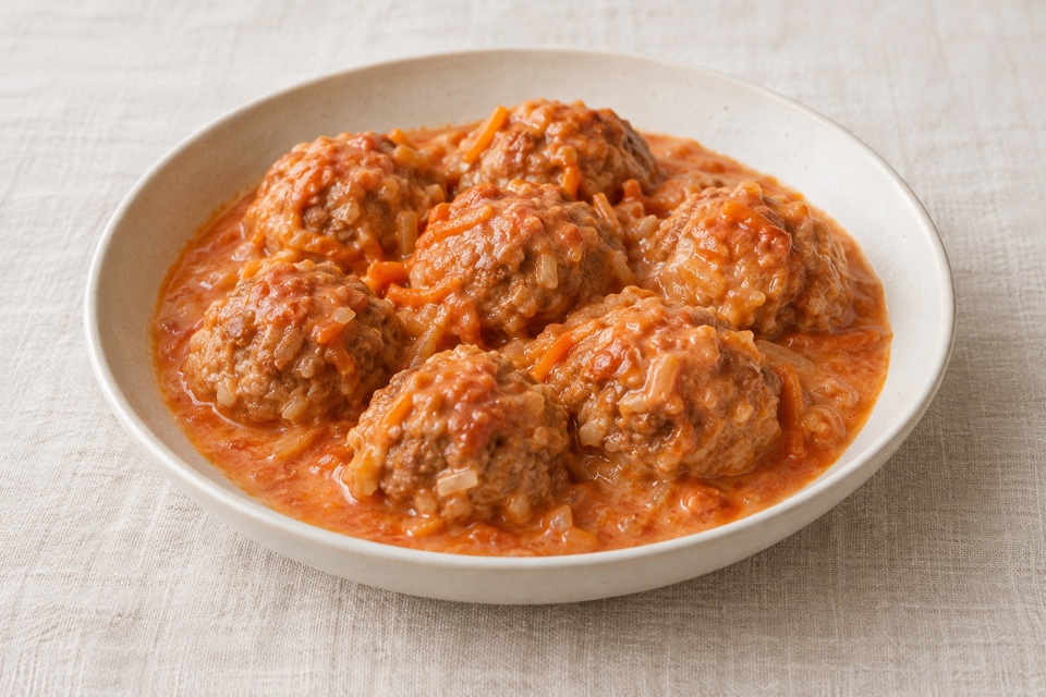 Meatballs in tomato sauce — finished dish