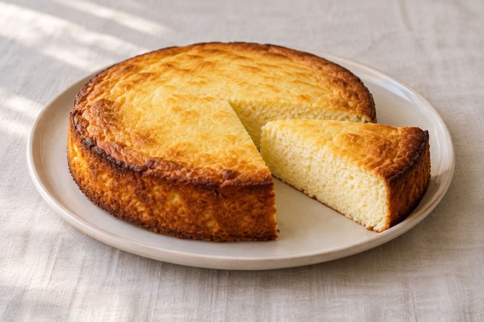 Baked tvorog pudding — finished dish