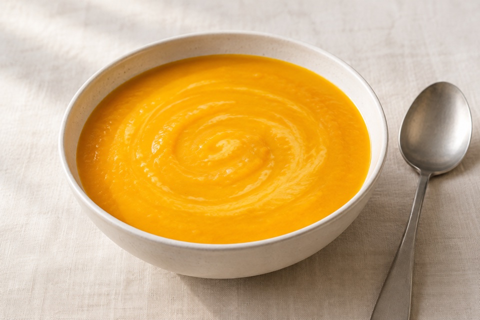 Creamy pumpkin soup — finished dish